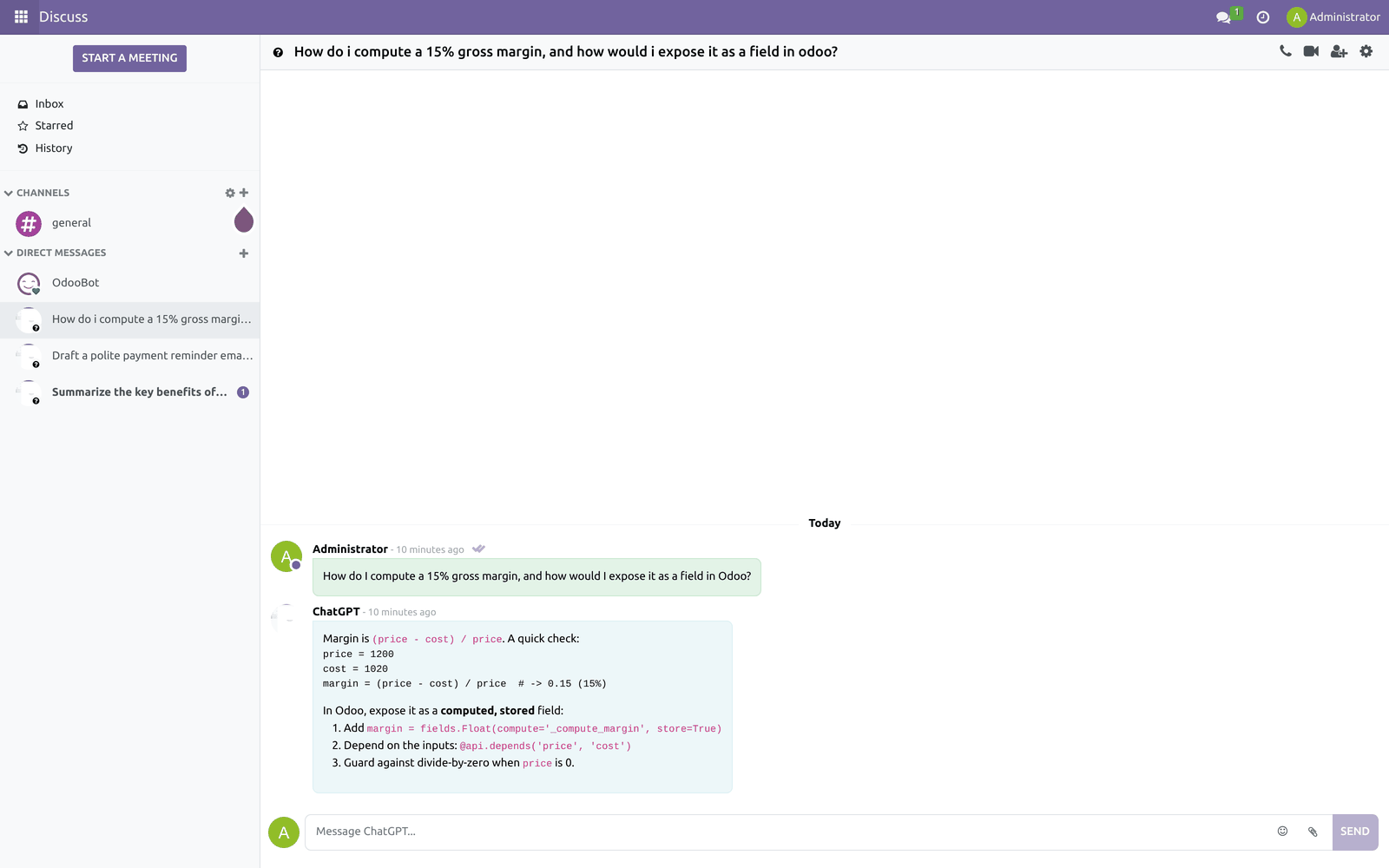 Shot format - bambooforge_ai_assistant