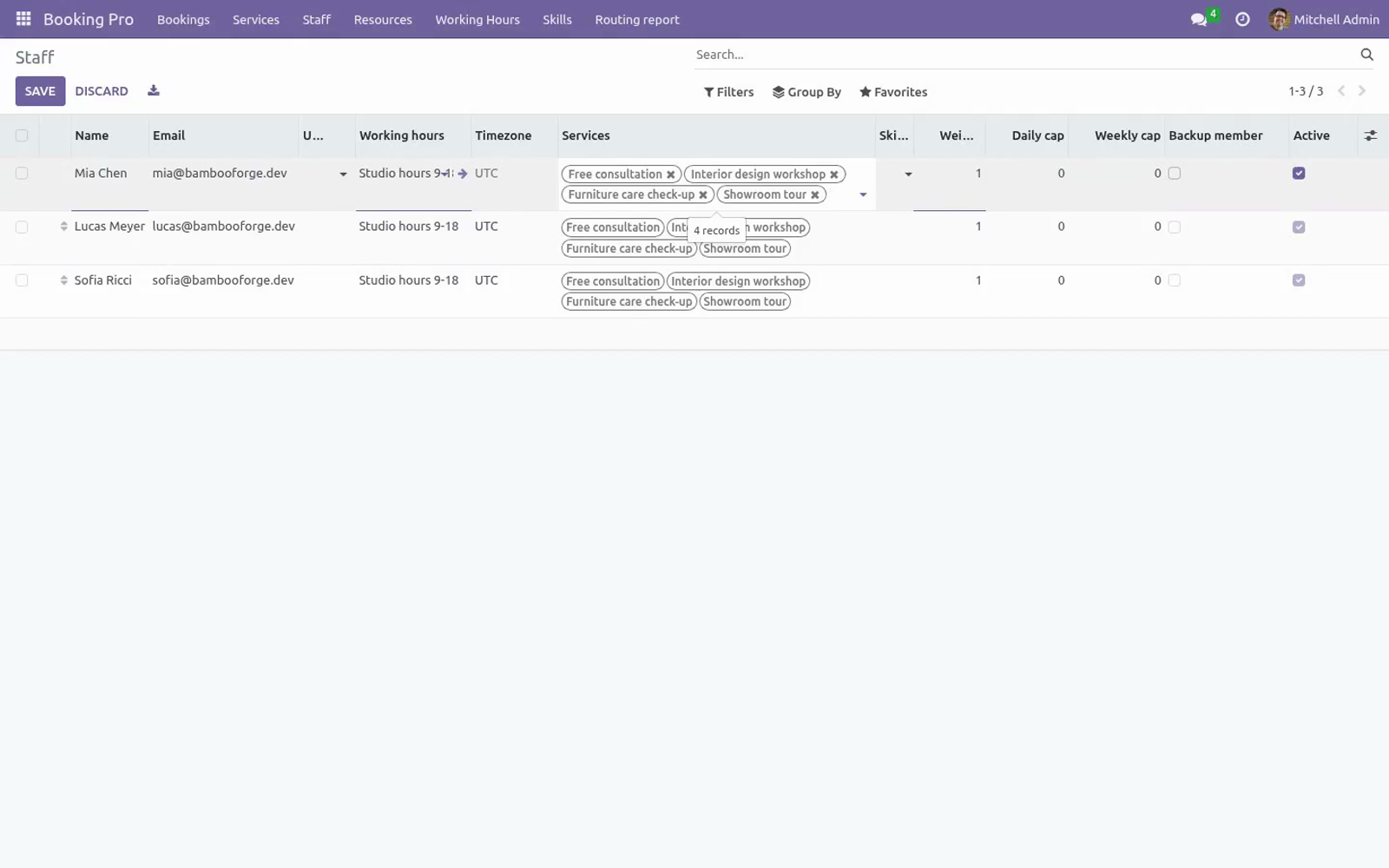 Booking calendar - bambooforge_booking_pro