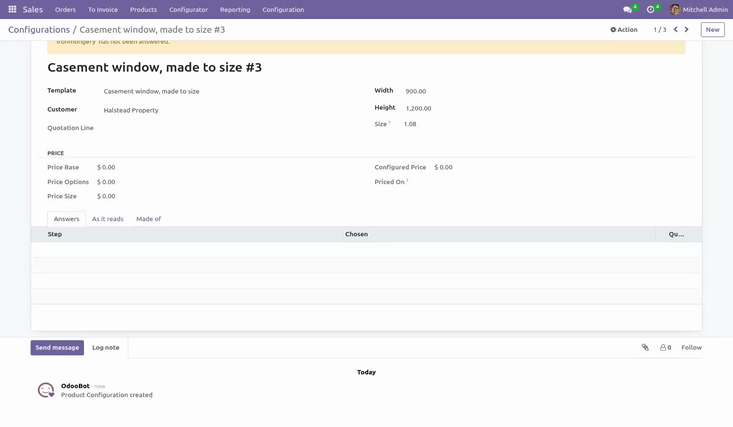 Configuration - bambooforge_cpq