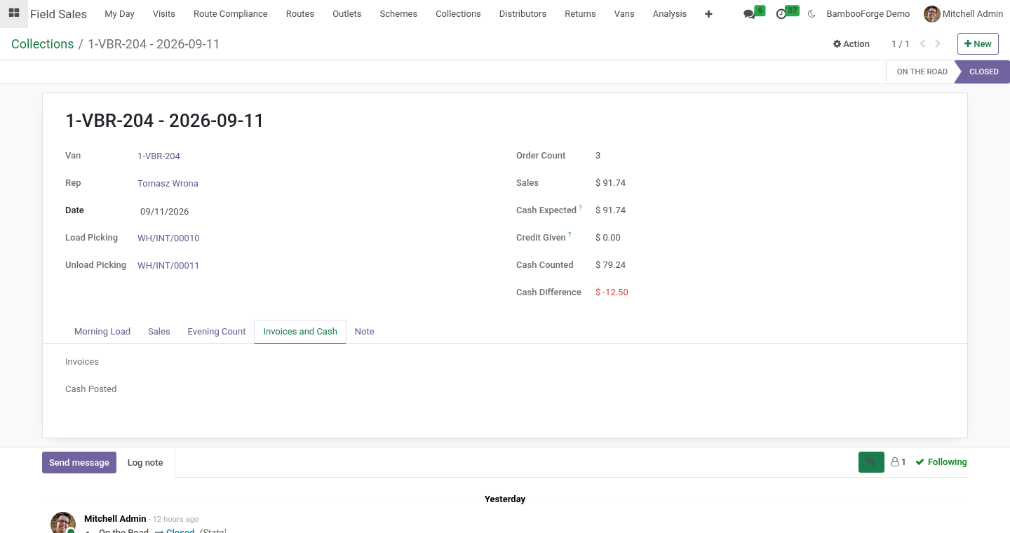 Day money - bambooforge_field_sales_van