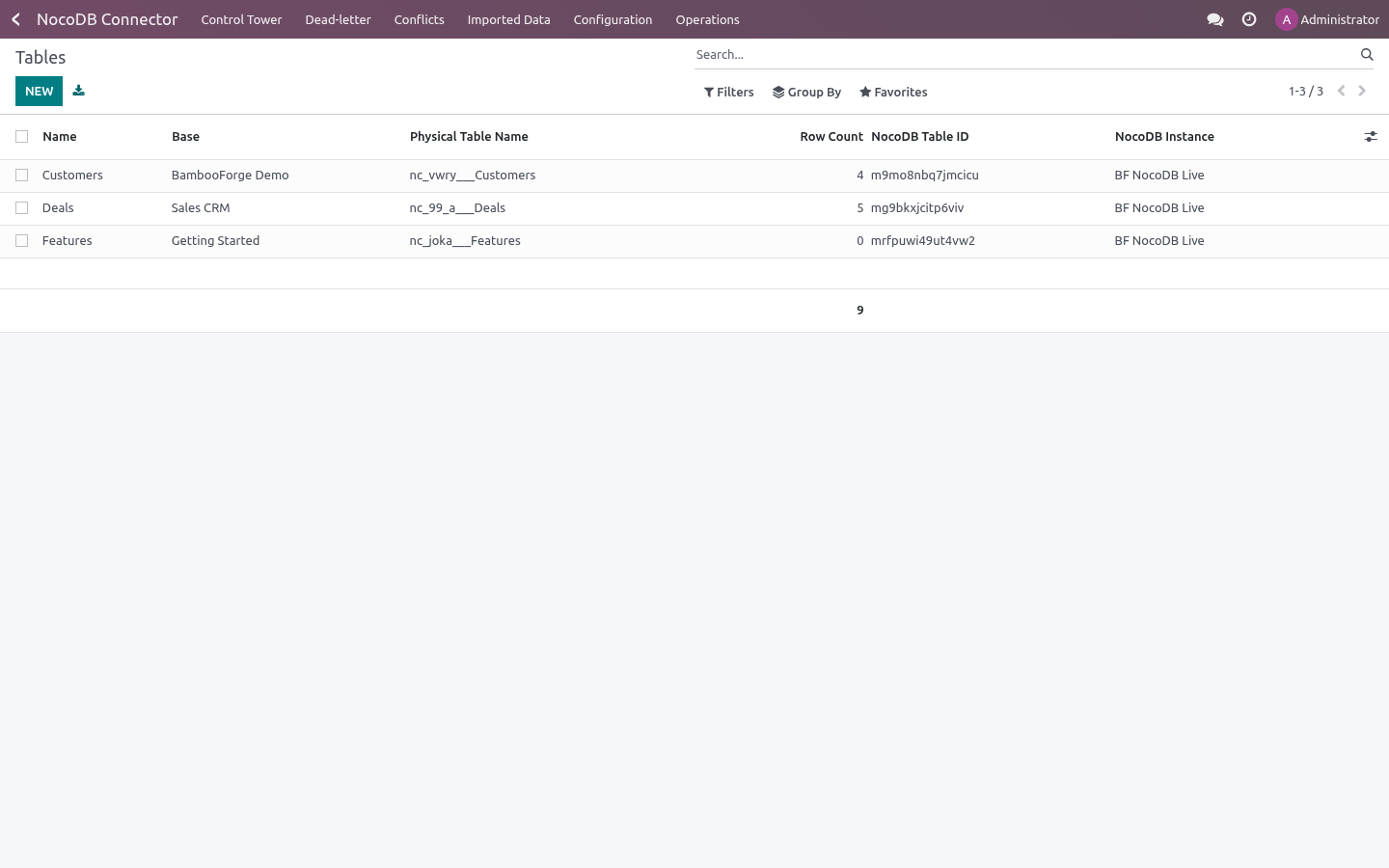 03 tables list - bambooforge_nocodb_connector