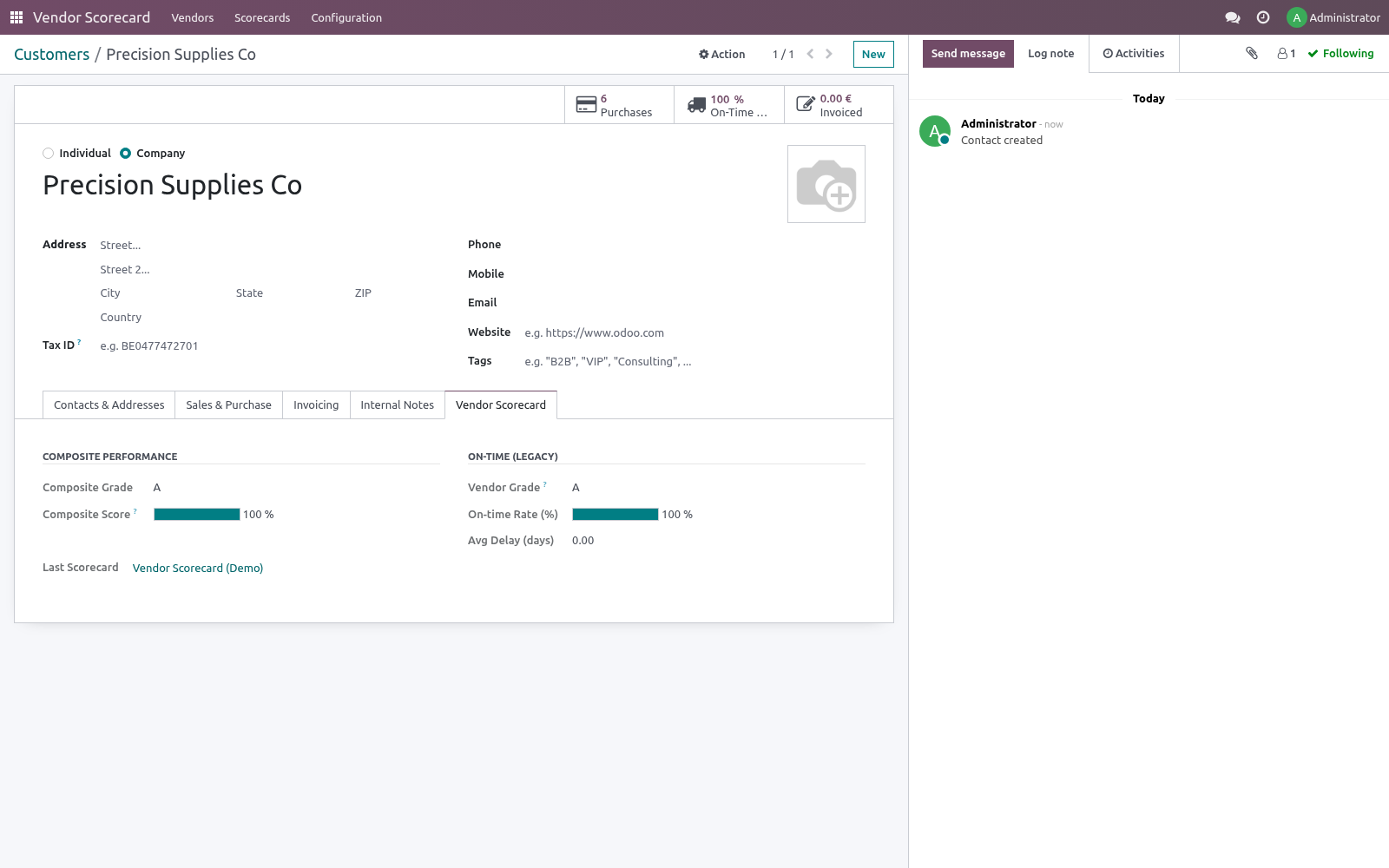 Vendor tab - bambooforge_vendor_scorecard
