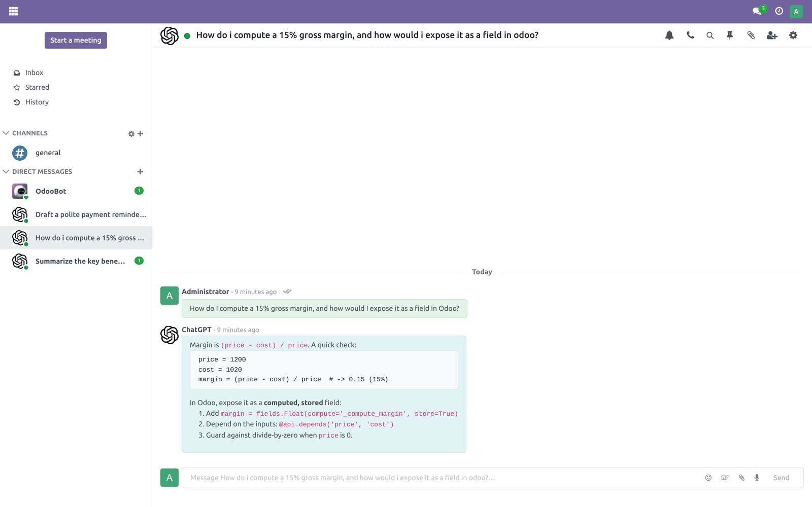 Shot format - bambooforge_ai_assistant