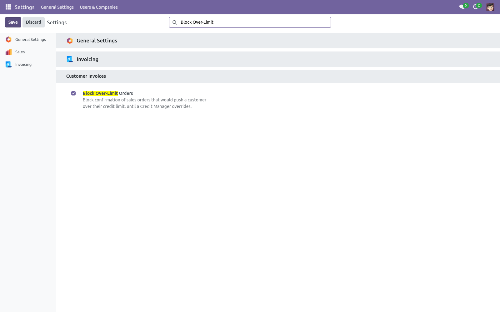 Settings - bambooforge_credit_limit