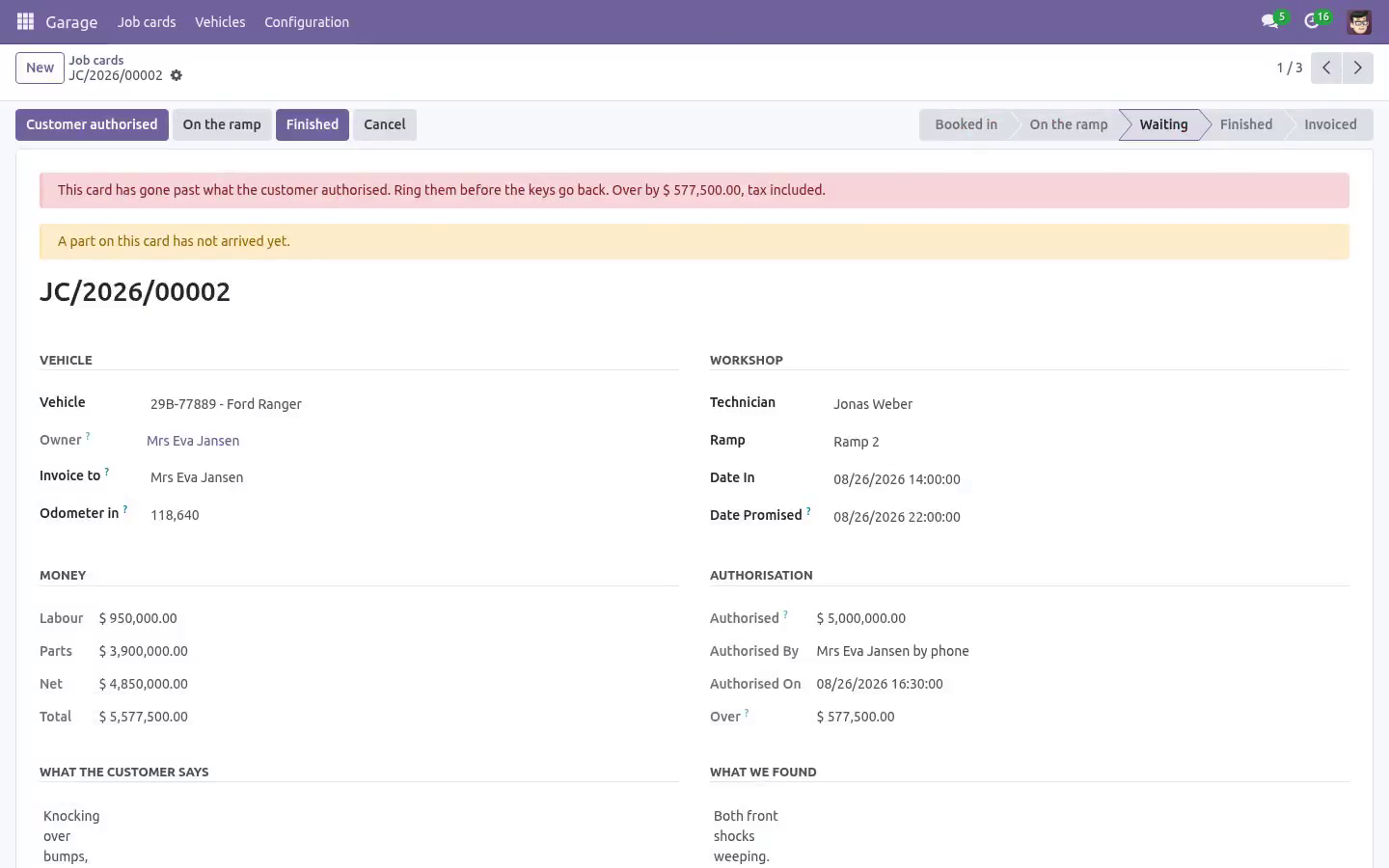 Jobcard - bambooforge_garage