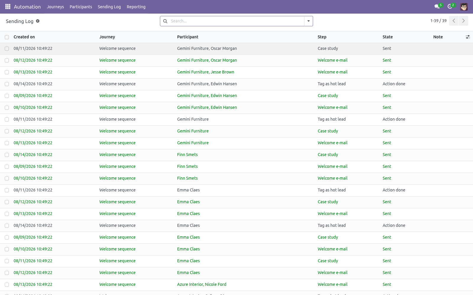 Journey traces - bambooforge_marketing_automation
