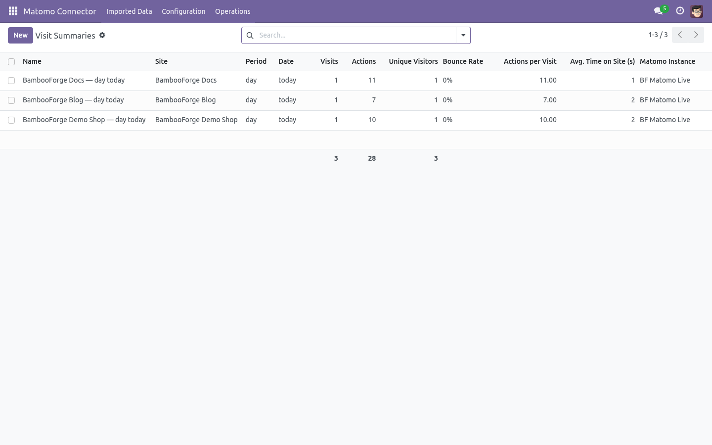 03 visit summaries - bambooforge_matomo_connector