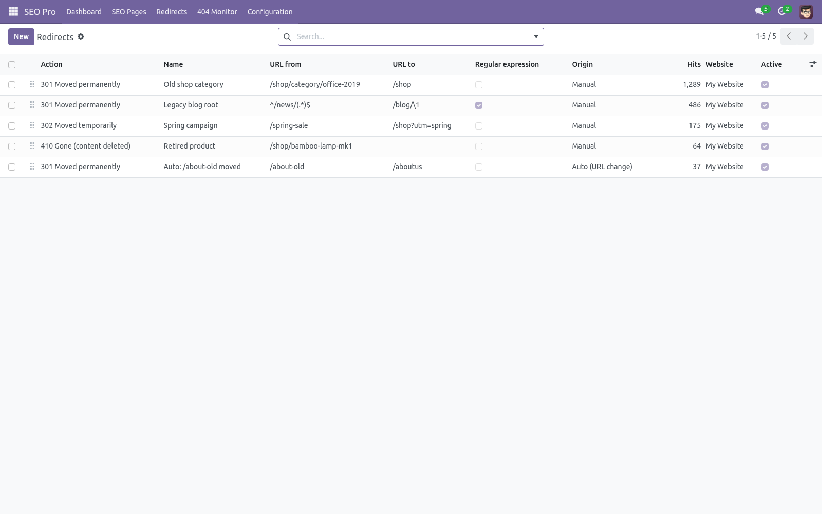 Redirects - bambooforge_seo_pro