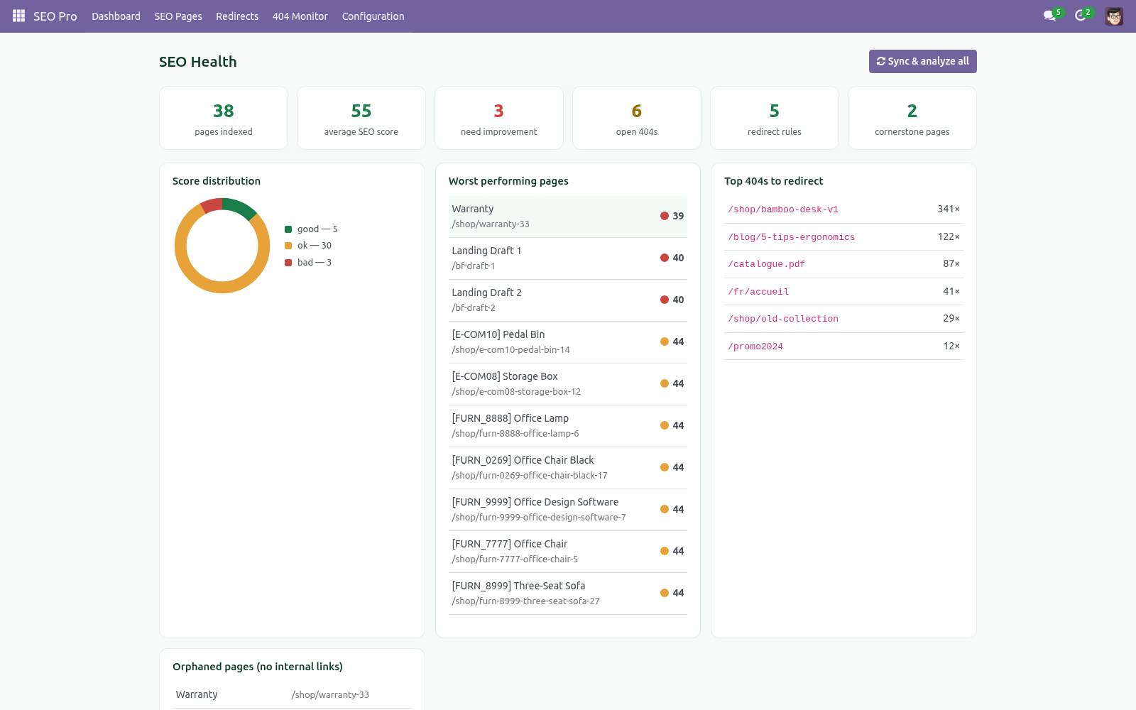 Seo dashboard - bambooforge_seo_pro