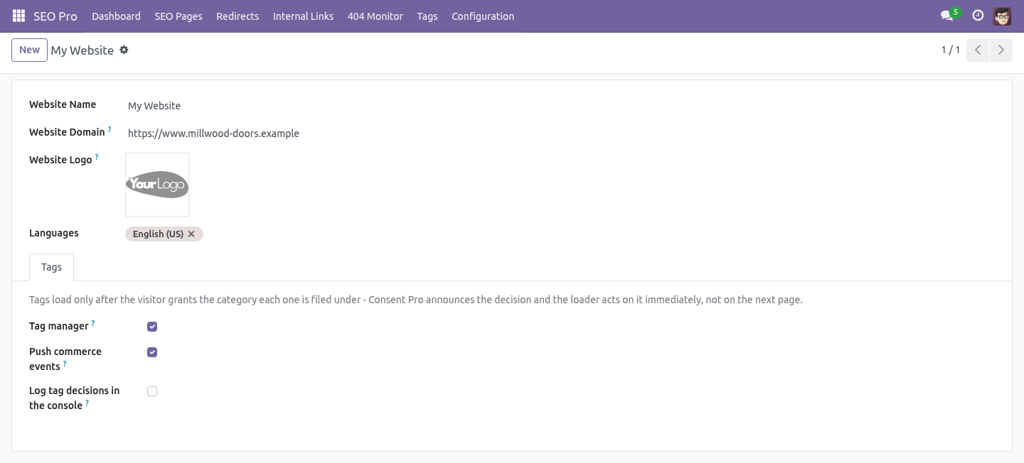 Settings - bambooforge_tag_manager