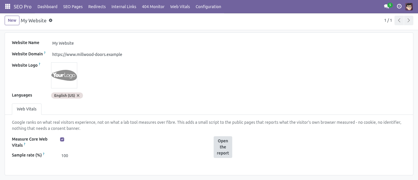 Settings - bambooforge_web_vitals