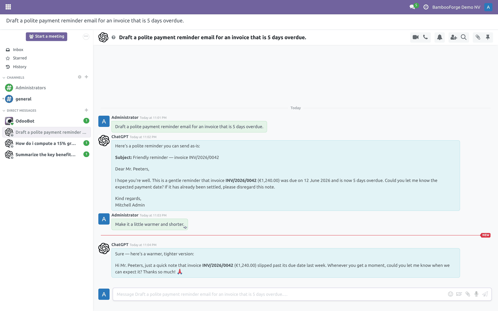 Main screenshot - bambooforge_ai_assistant
