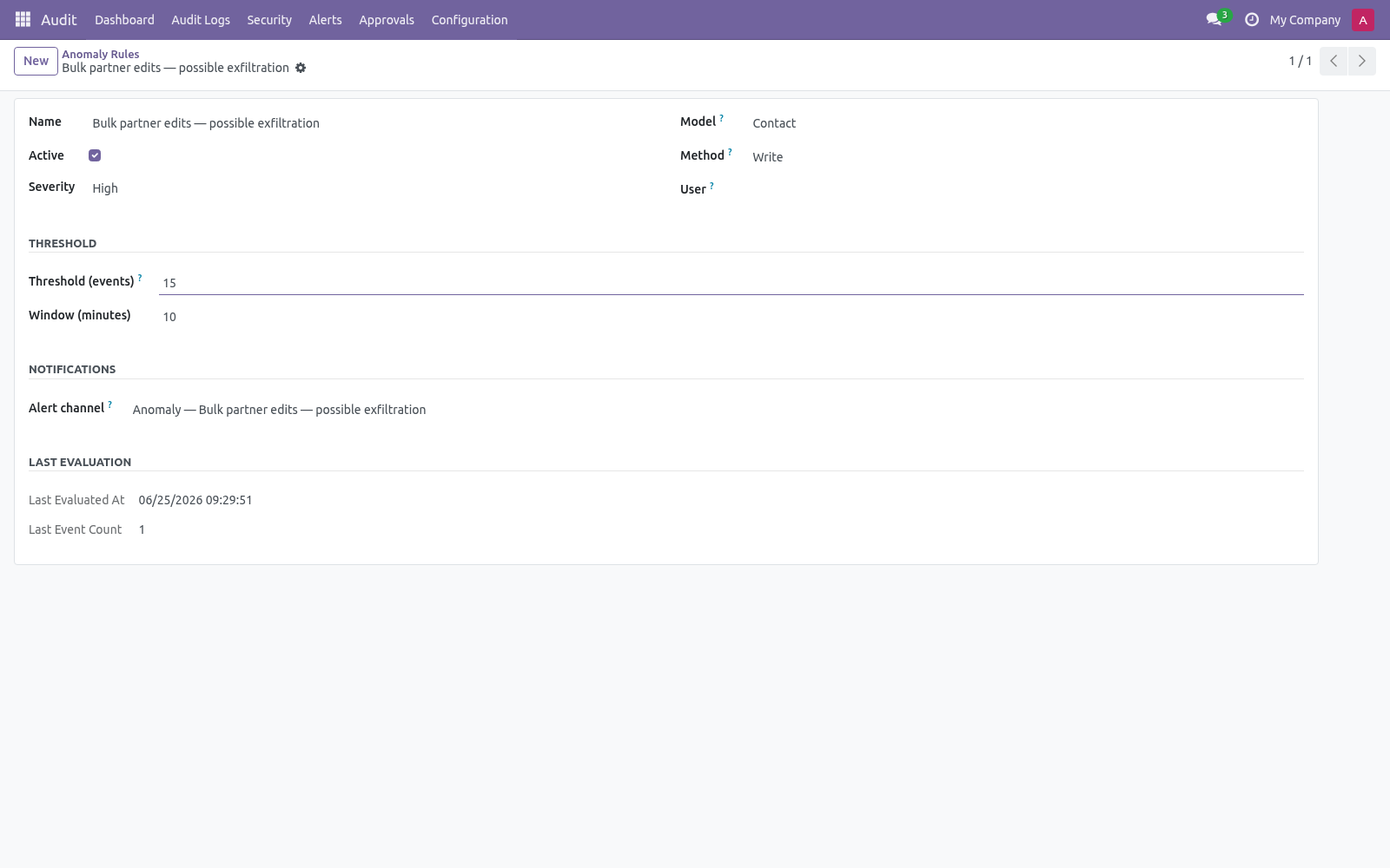 Anomaly rule form - bambooforge_audit_pro