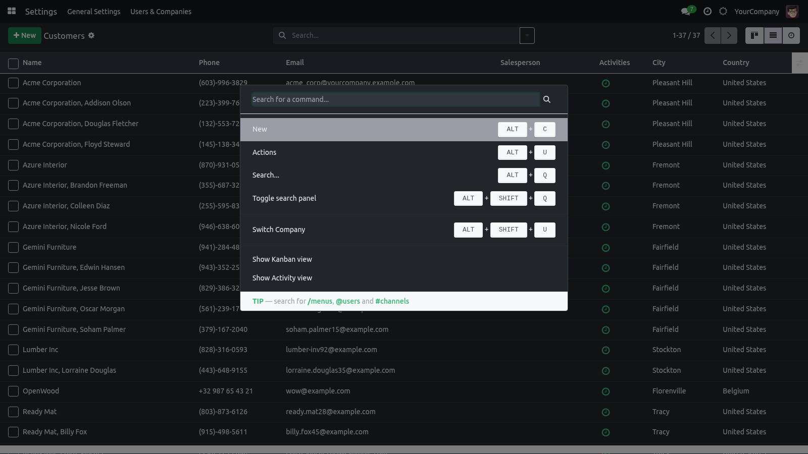 Shot palette - bambooforge_backend_theme