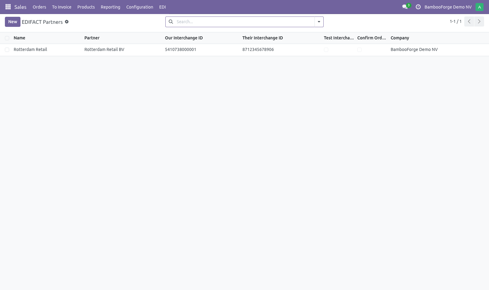 Profile - bambooforge_edifact
