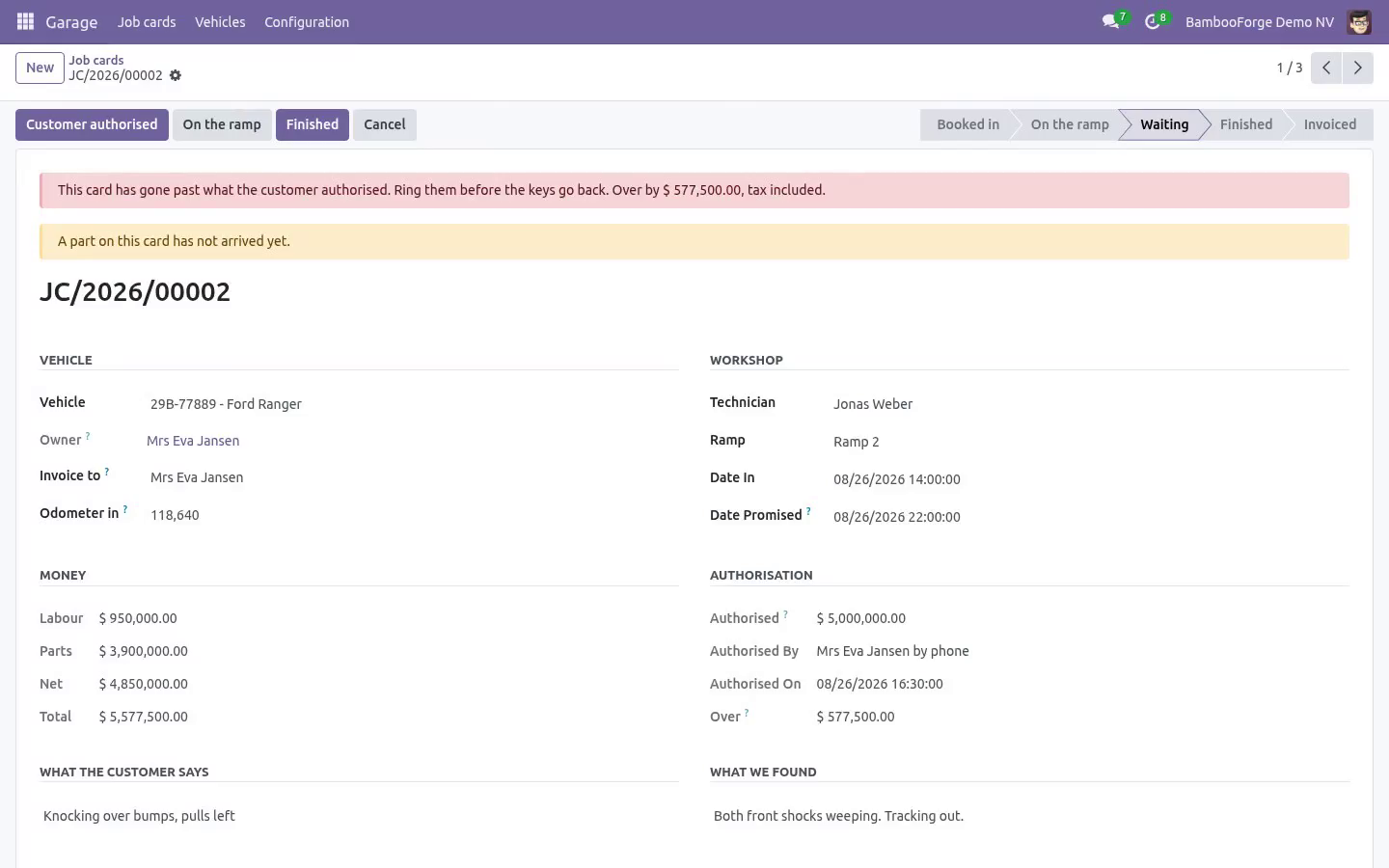 Jobcard - bambooforge_garage