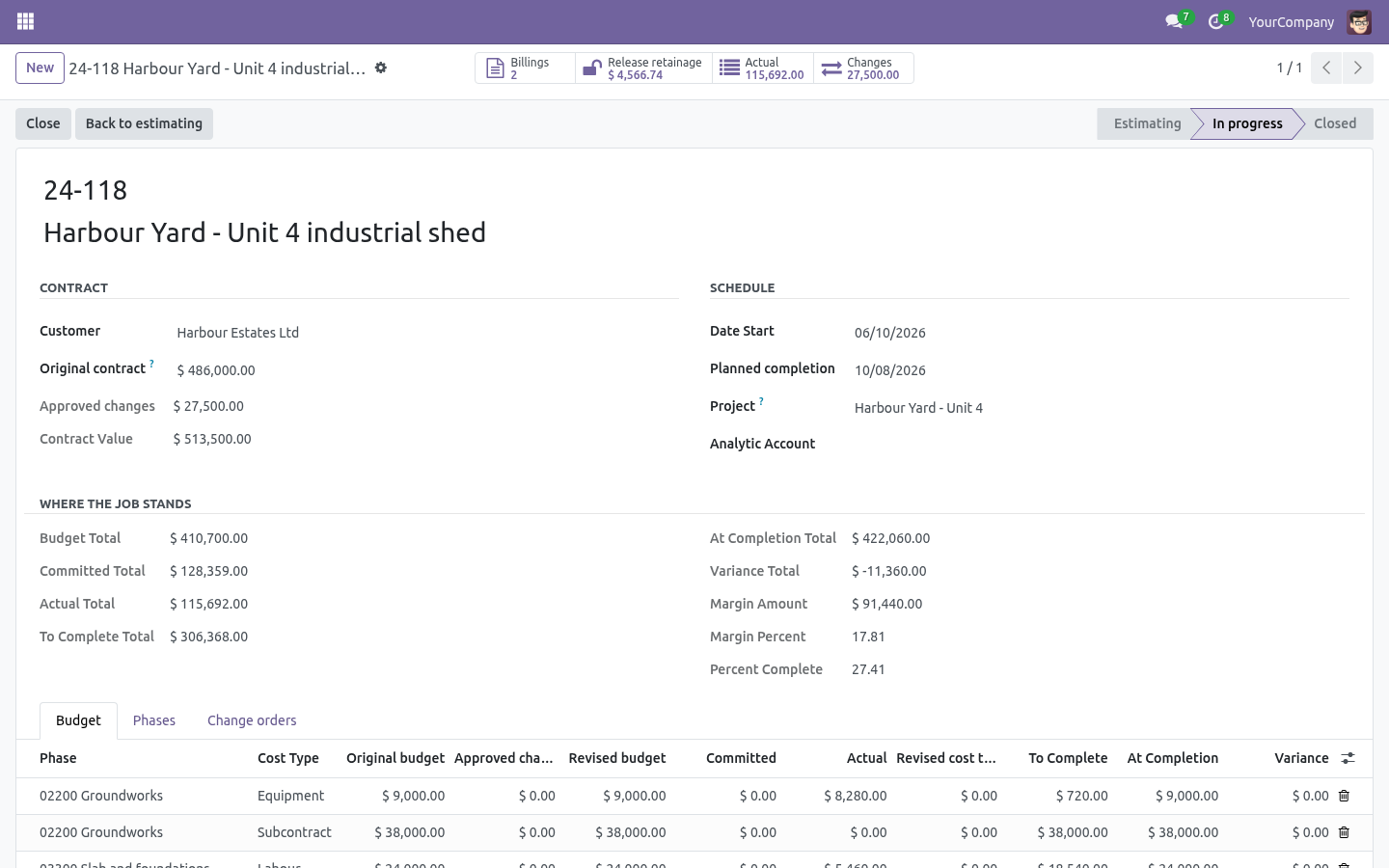 Job - bambooforge_job_costing