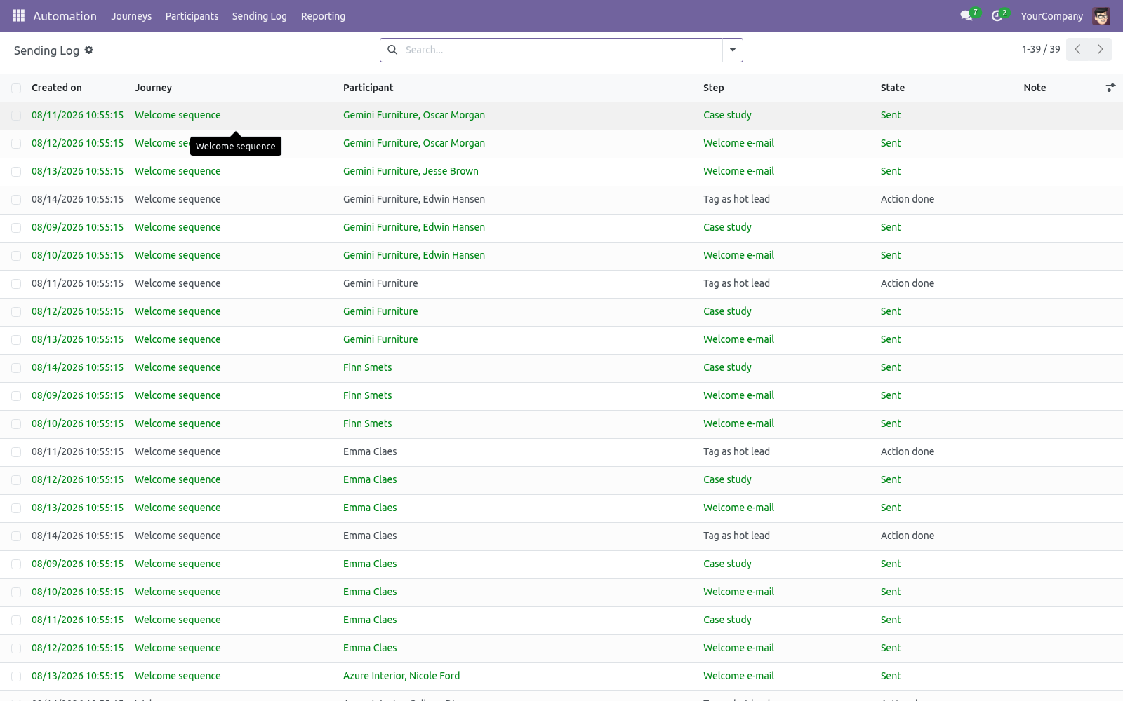 Journey traces - bambooforge_marketing_automation