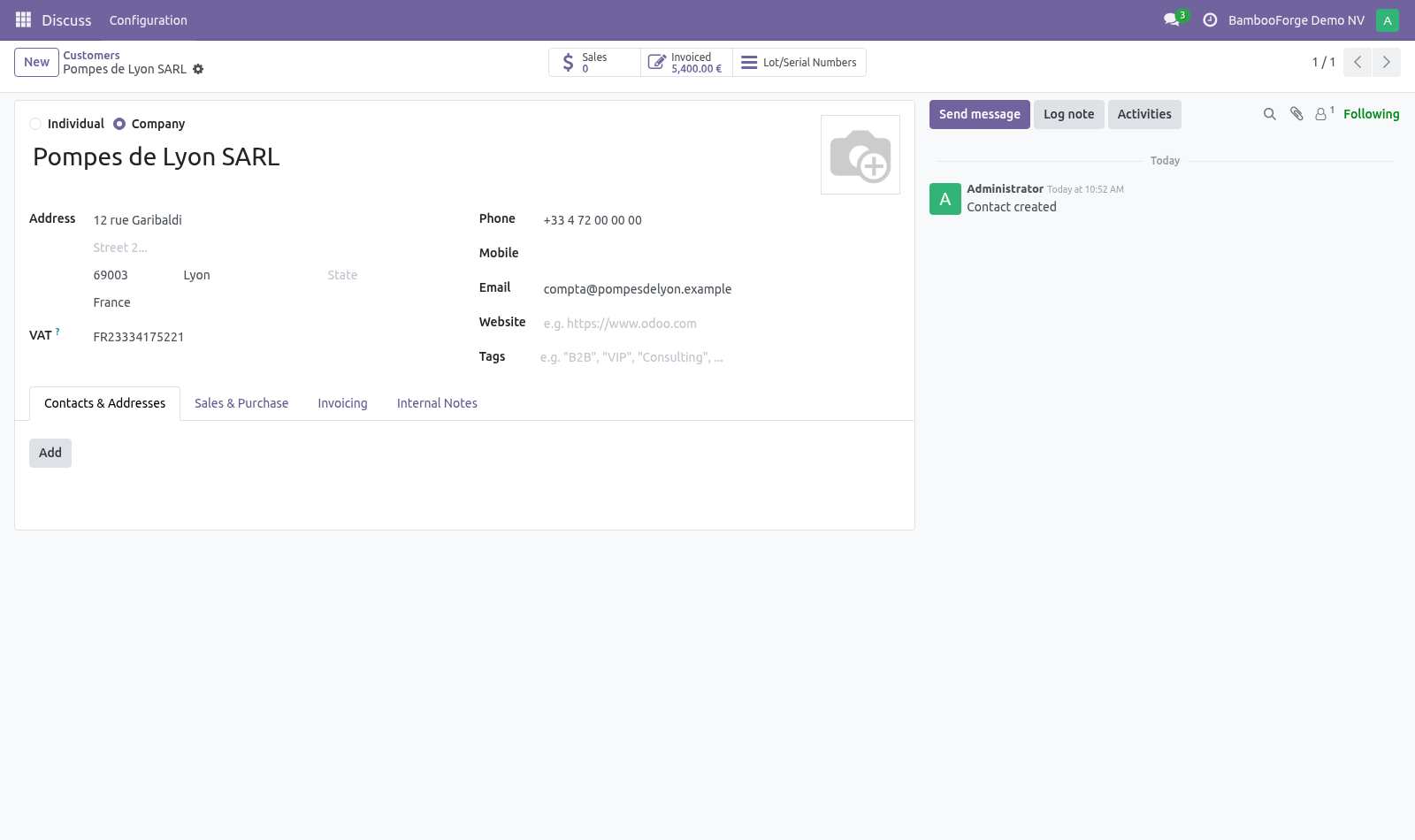 Customer - bambooforge_peppol_ops