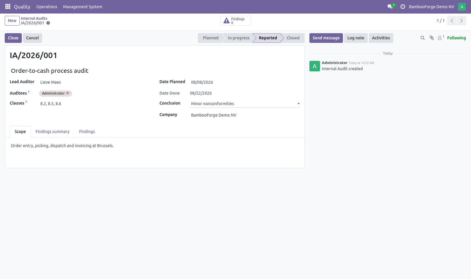 Audit - bambooforge_qms