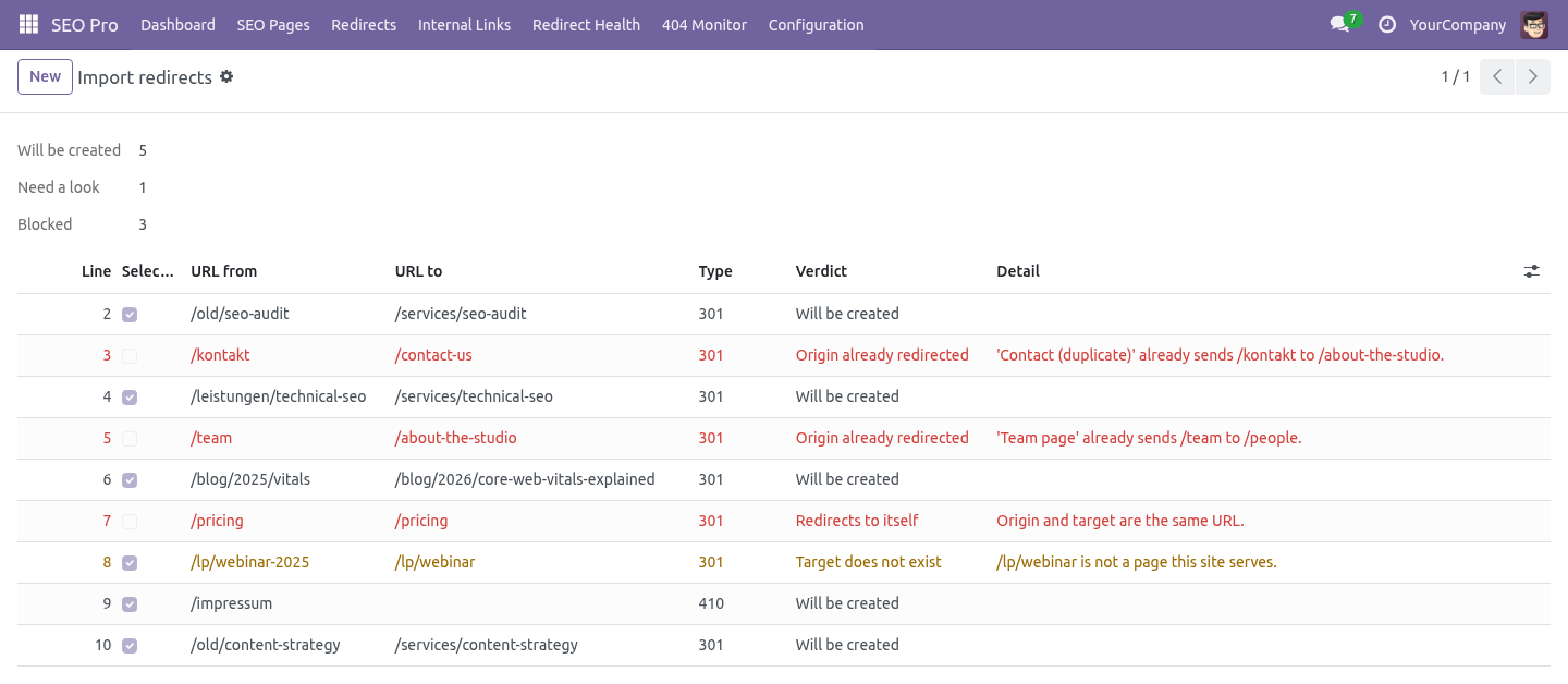 Import preview - bambooforge_redirect_pro