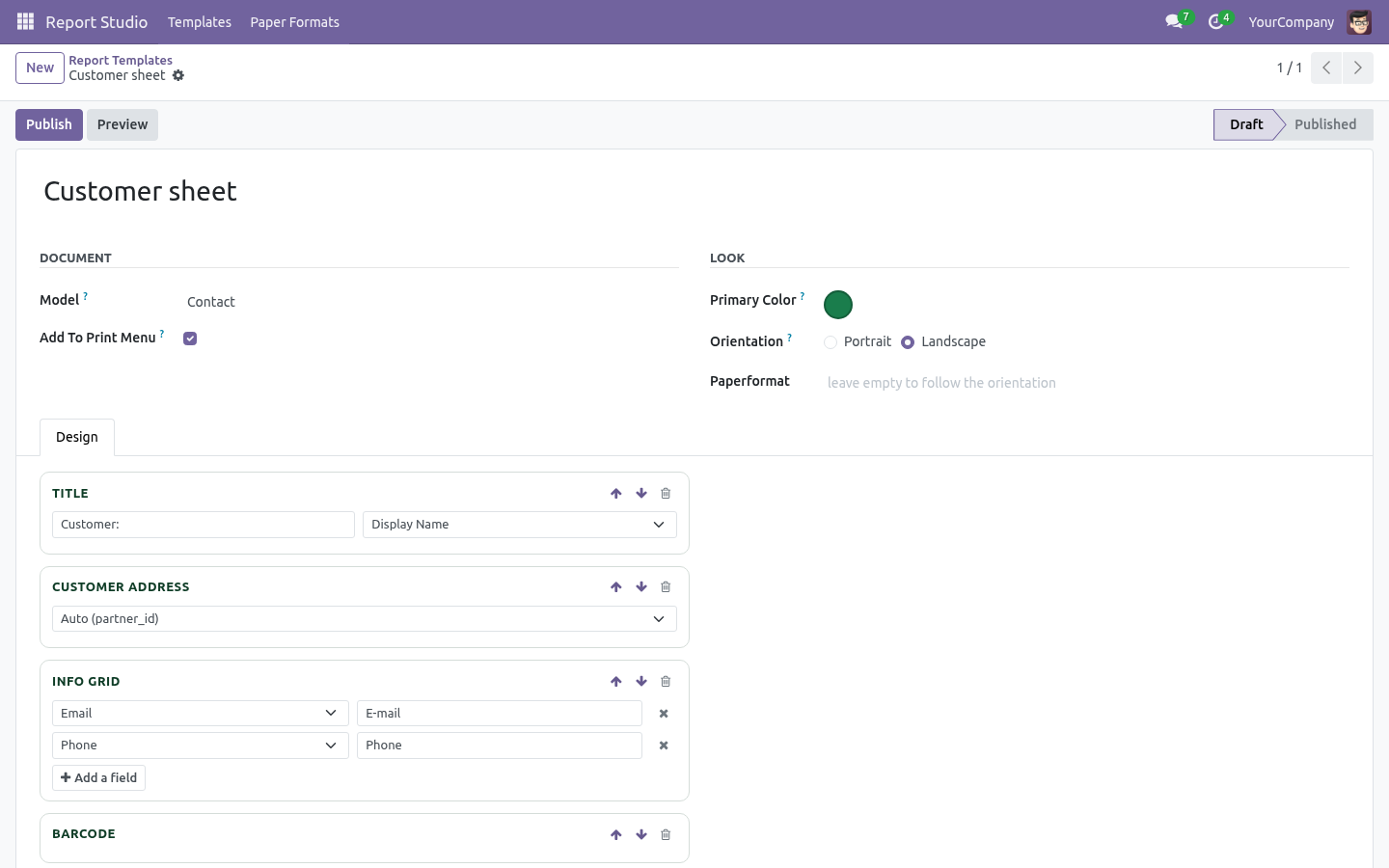 Report blocks - bambooforge_report_studio