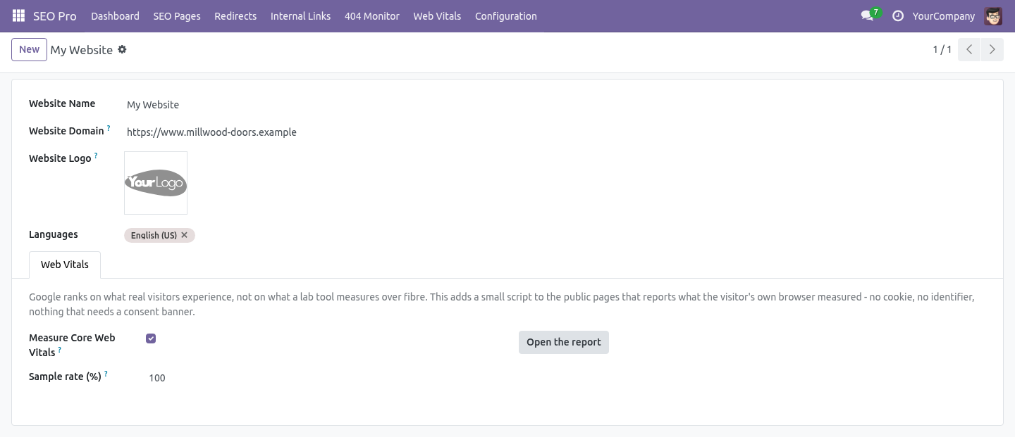 Settings - bambooforge_web_vitals