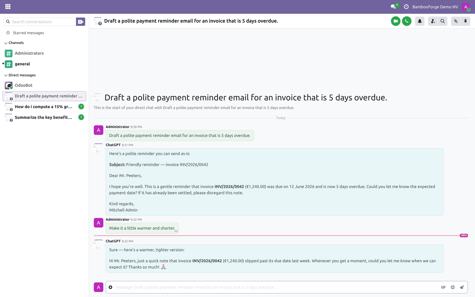 Main screenshot - bambooforge_ai_assistant