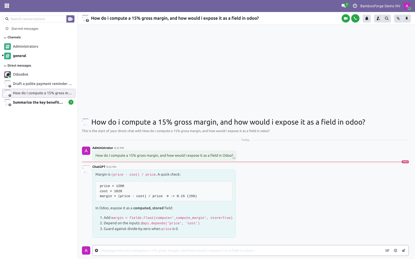 Shot format - bambooforge_ai_assistant
