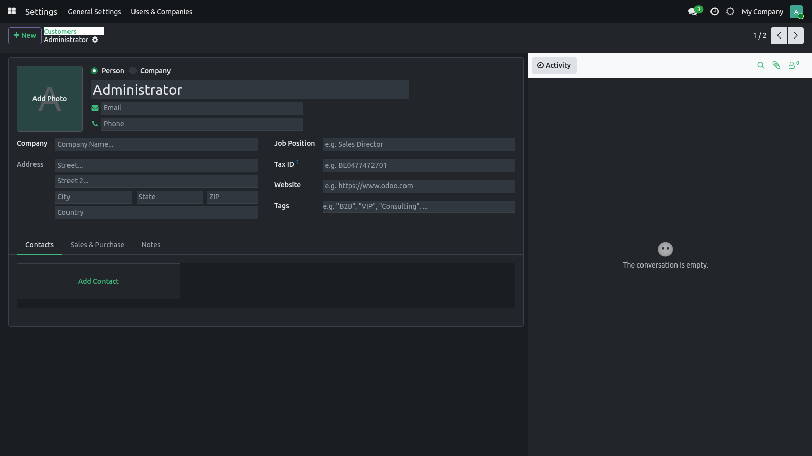 Shot form dark - bambooforge_backend_theme