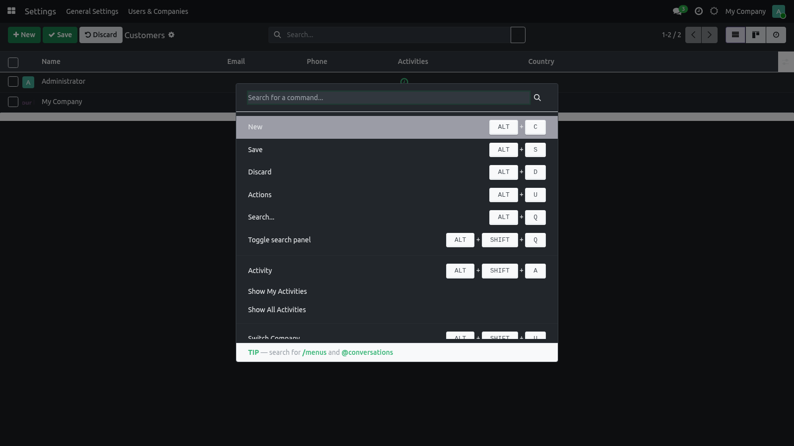 Shot palette - bambooforge_backend_theme