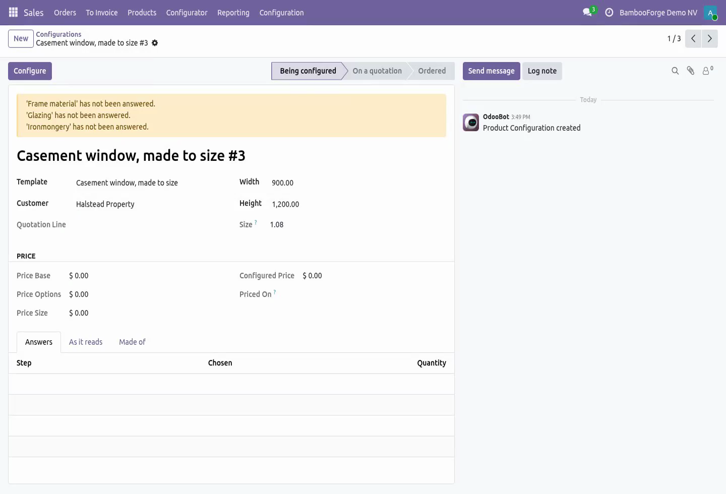 Configuration - bambooforge_cpq