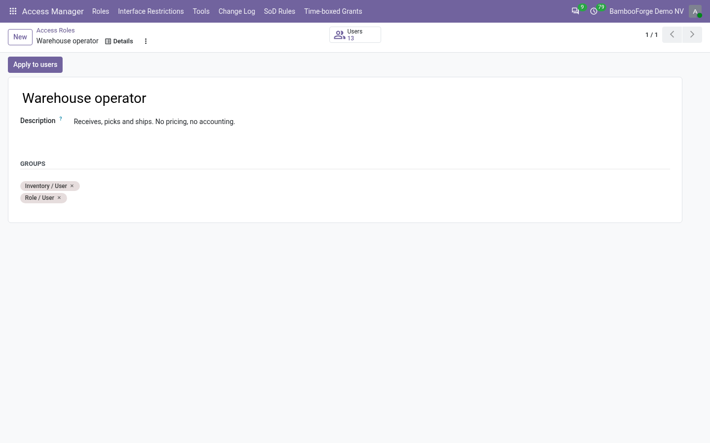 Role - bambooforge_access_manager