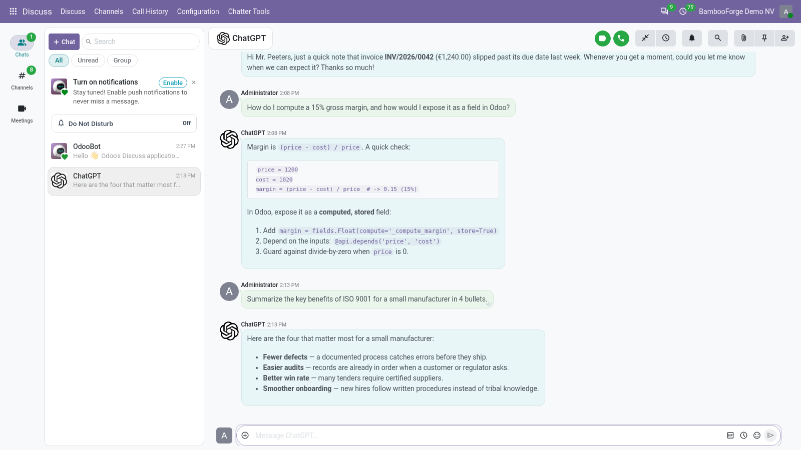 Local chat - bambooforge_ai_assistant