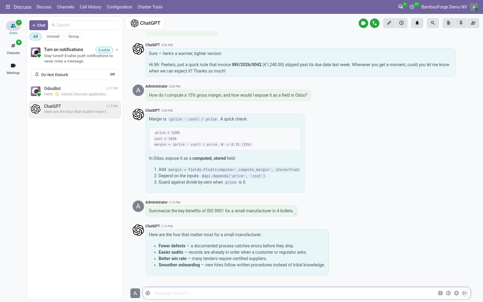 Shot format - bambooforge_ai_assistant