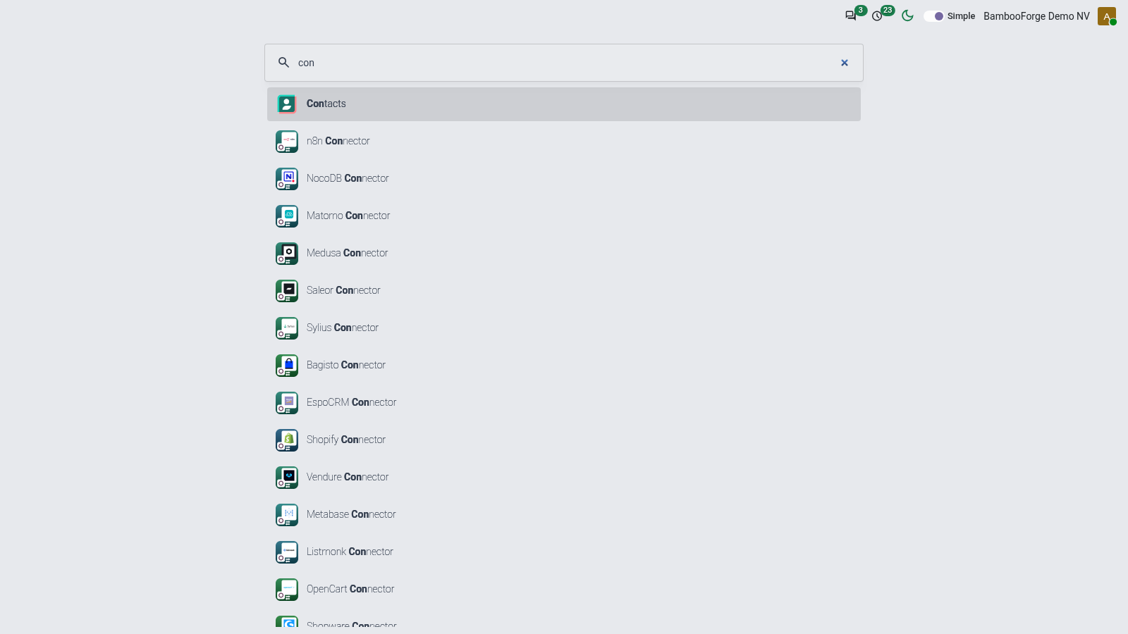 Shot apps search - bambooforge_backend_theme