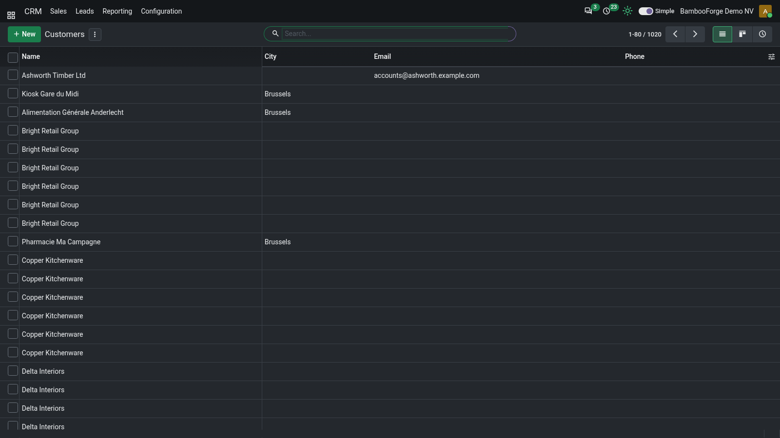 Shot crm dark - bambooforge_backend_theme