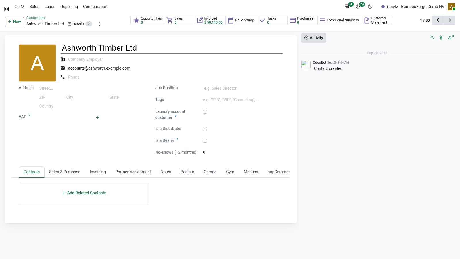 Shot form - bambooforge_backend_theme