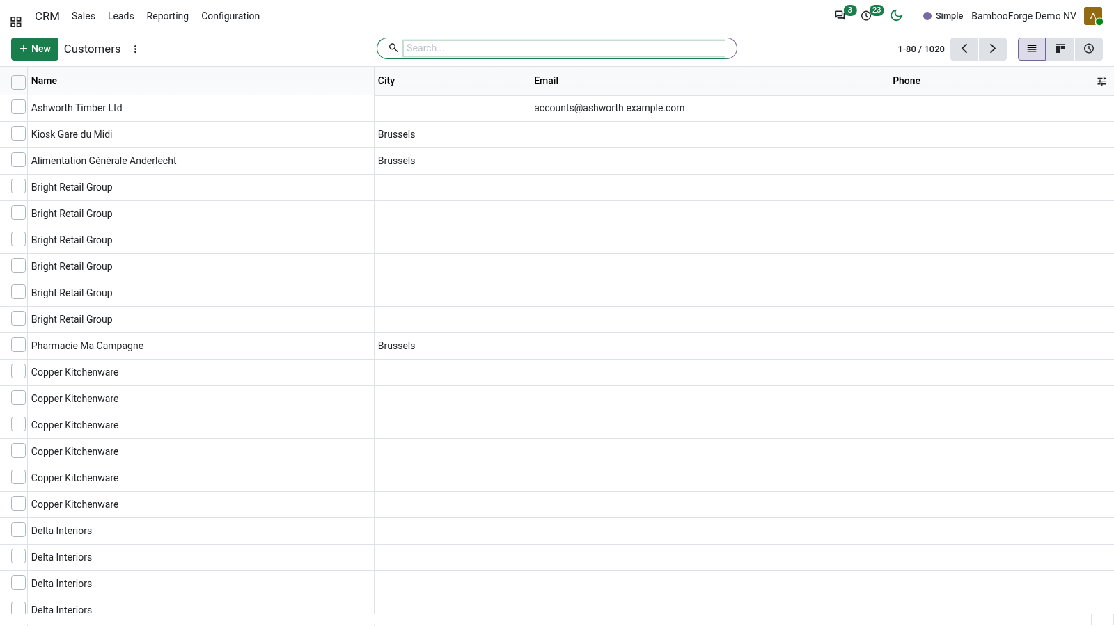 Shot list - bambooforge_backend_theme
