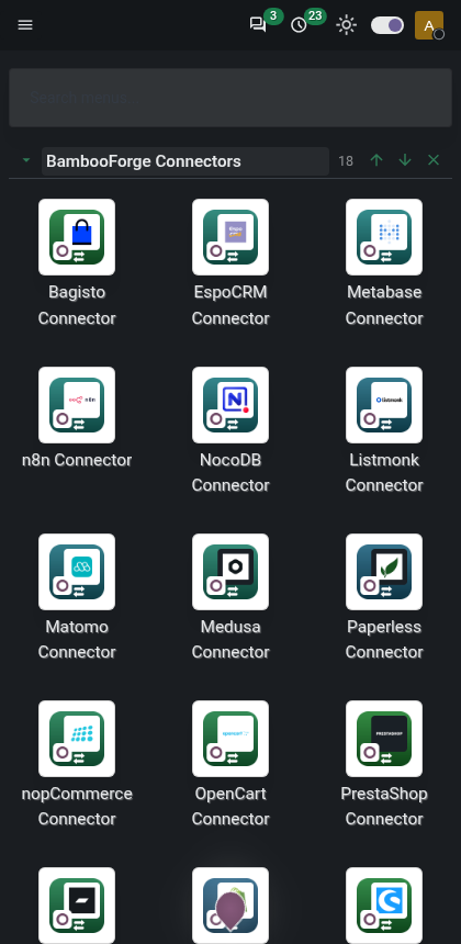 Shot mobile - bambooforge_backend_theme