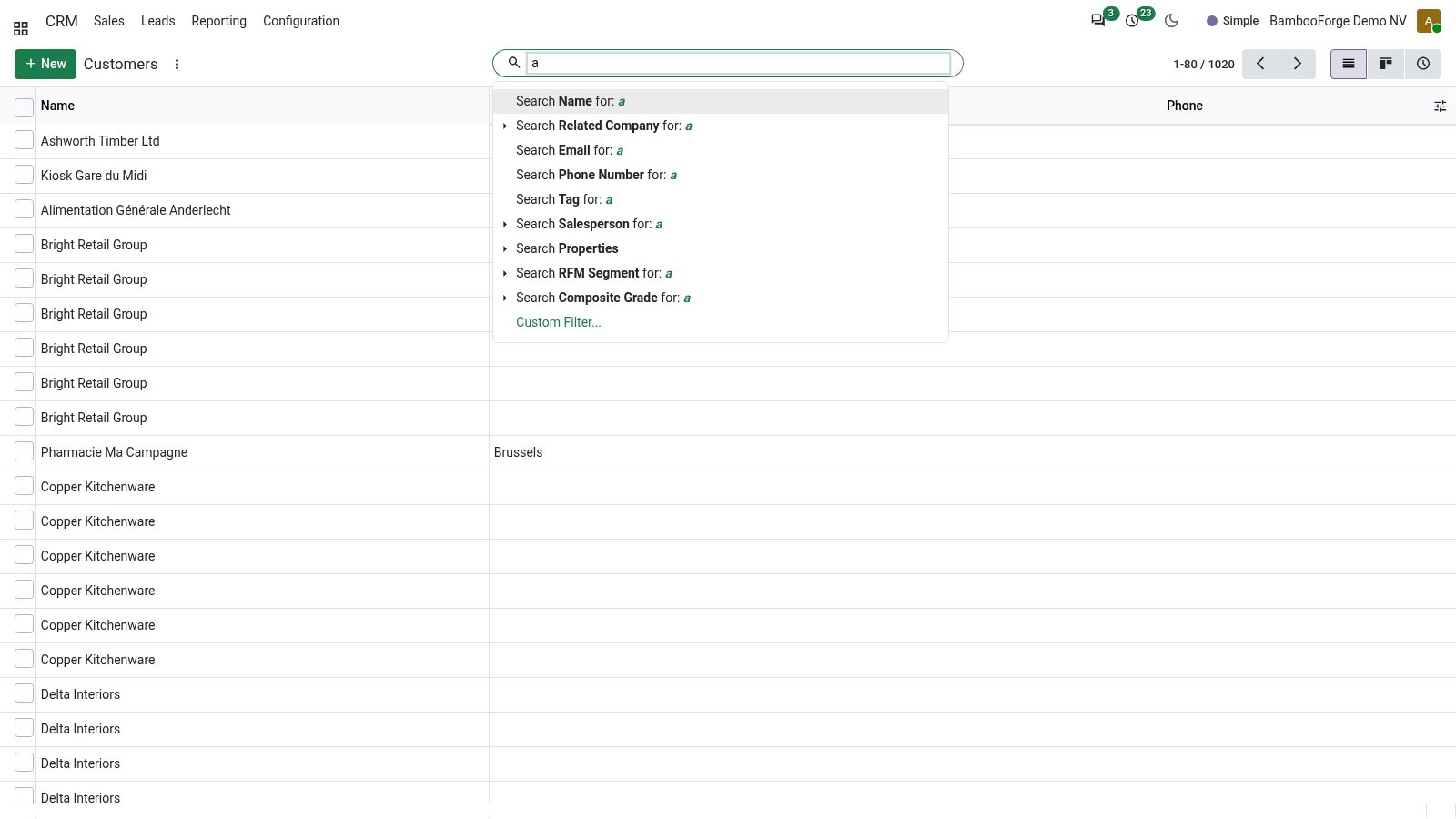 Shot search - bambooforge_backend_theme