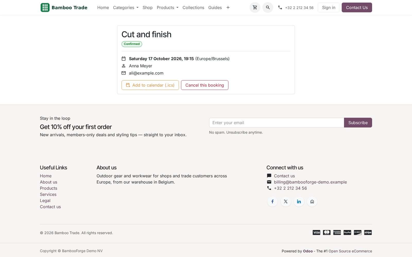 Booking manage - bambooforge_booking_pro