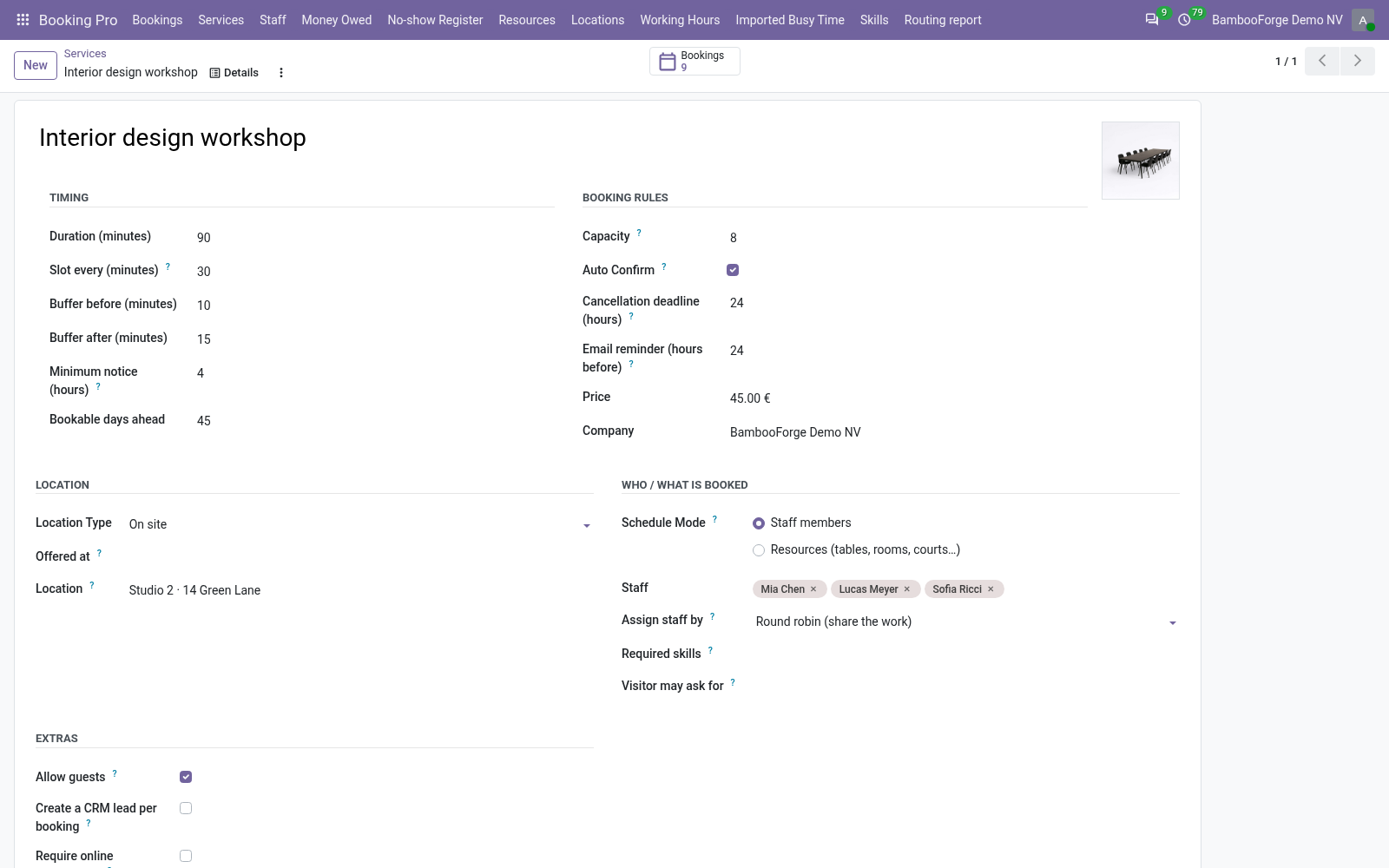Booking service - bambooforge_booking_pro