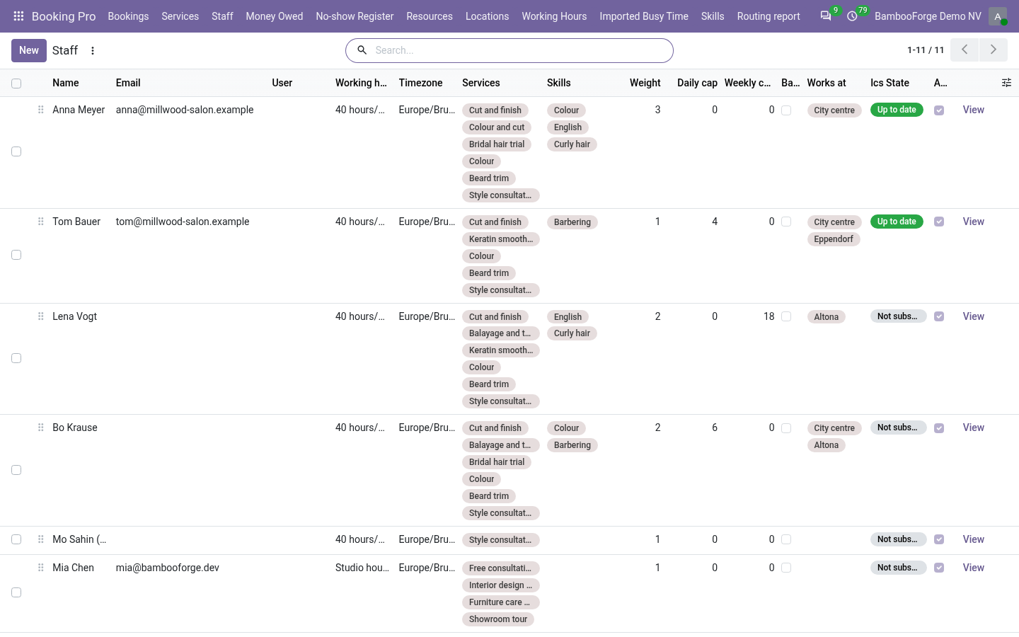 Skills - bambooforge_booking_routing