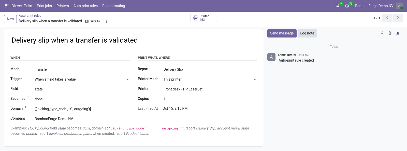 Auto print rule - bambooforge_direct_print