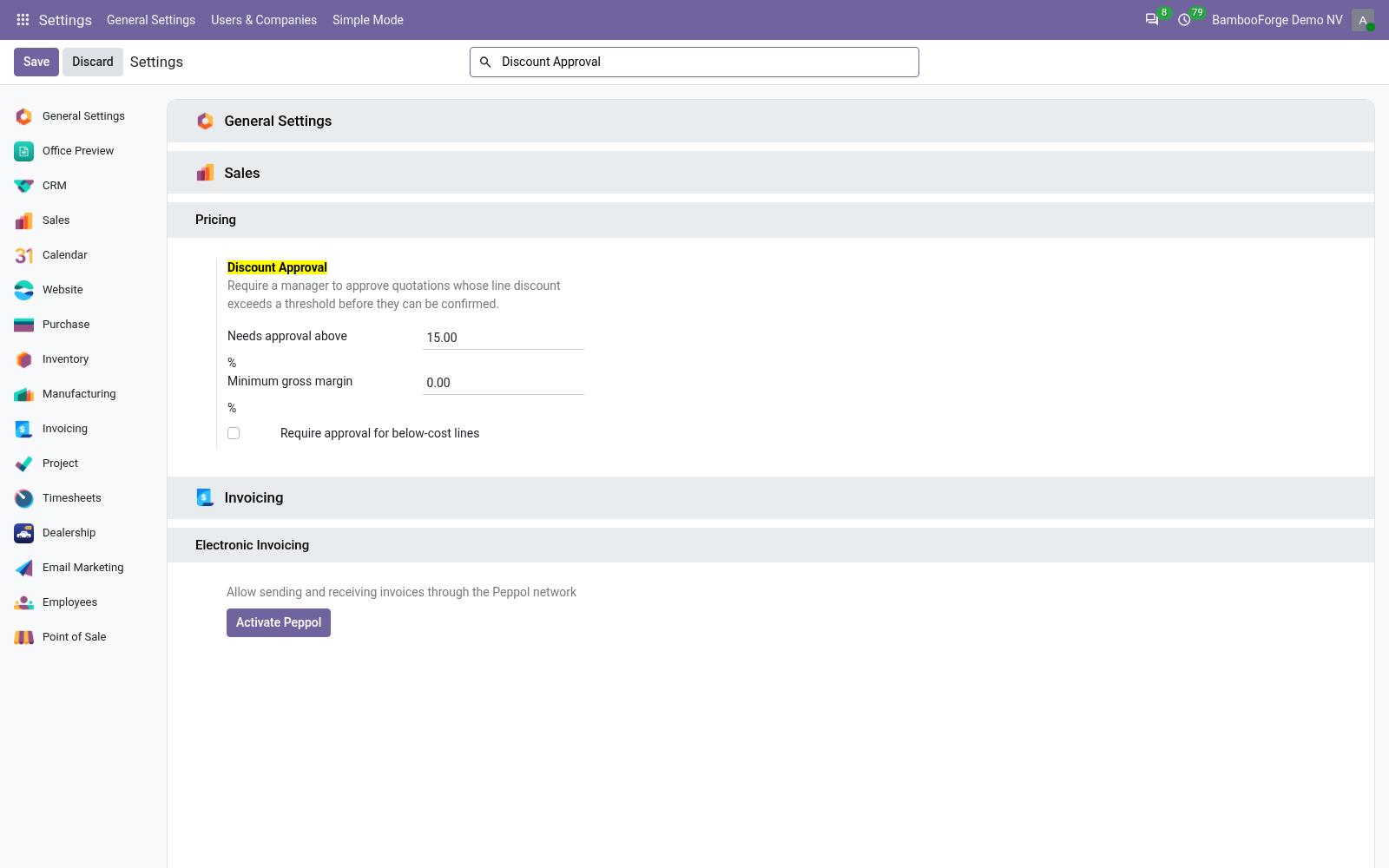 Settings - bambooforge_discount_approval