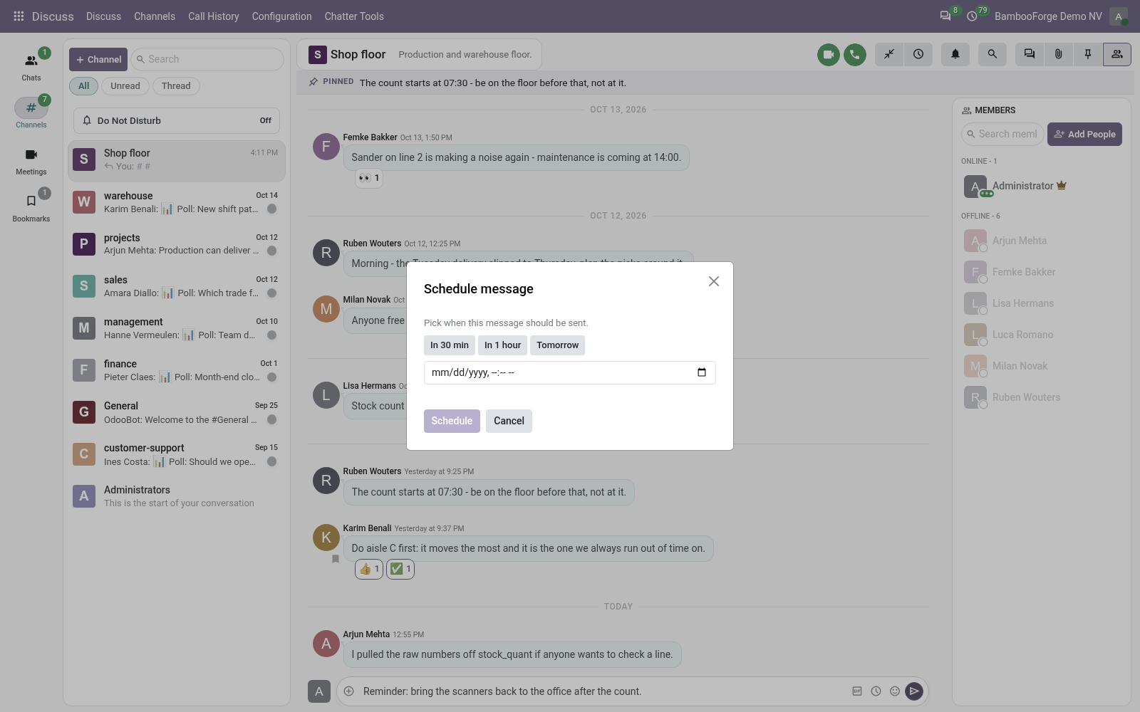 Shot schedule - bambooforge_discuss_pro