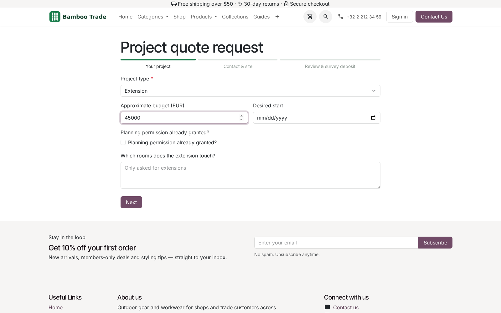 Form page - bambooforge_form_builder