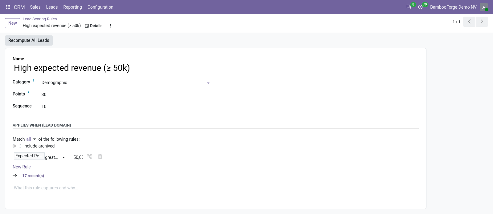 Rule form - bambooforge_lead_scoring