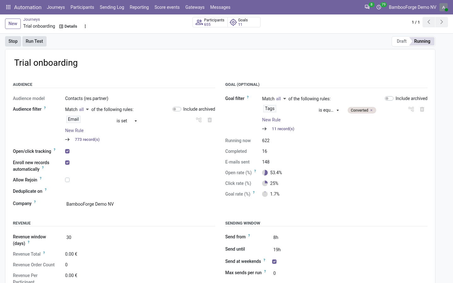 Journey revenue - bambooforge_marketing_automation